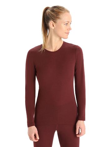 Espresso Women's Icebreaker Merino 175 Everyday Long Sleeve Crewe Thermal Top One Piece & Sets | USA 1779TCEV